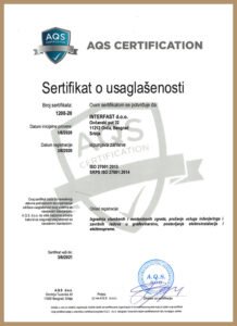 SRPS ISO 27001:2014 – introduced in 2013 SRPS ISO 27001:2014 – introduced in 2013
